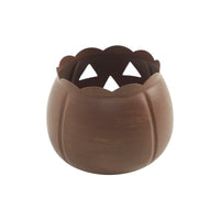 Jack-O-Lantern Candle Holder Bronze 4.25x5.25x5.25 **BACKORDERED UNTIL AUGUST 2025**