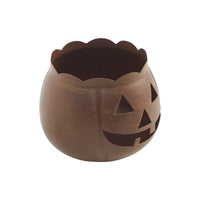 Jack-O-Lantern Candle Holder Bronze 4.25x5.25x5.25 **BACKORDERED UNTIL AUGUST 2025**