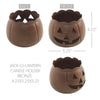 Jack-O-Lantern Candle Holder Bronze 4.25x5.25x5.25 **BACKORDERED UNTIL AUGUST 2025**