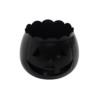 Jack-O-Lantern Candle Holder Black 6.25x7.5x7.5 **BACKORDERED UNTIL AUGUST 2025**