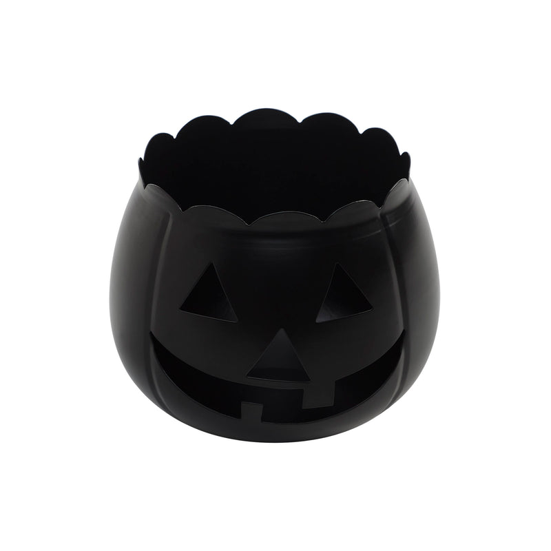 Jack-O-Lantern Candle Holder Black 6.25x7.5x7.5 **BACKORDERED UNTIL AUGUST 2025**