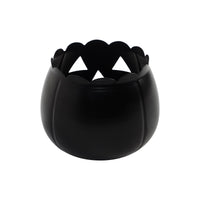 Jack-O-Lantern Candle Holder Black 6.25x7.5x7.5 **BACKORDERED UNTIL AUGUST 2025**