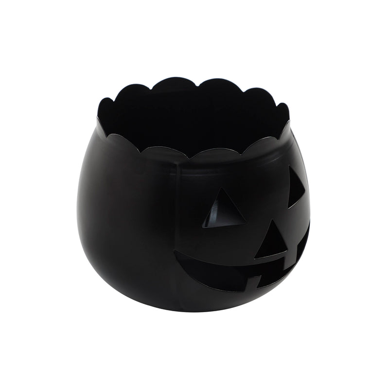 Jack-O-Lantern Candle Holder Black 6.25x7.5x7.5 **BACKORDERED UNTIL AUGUST 2025**