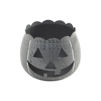 Jack-O-Lantern Candle Holder Antique Grey 6.25x7.5x7.5 **BACKORDERED UNTIL AUGUST 2025**