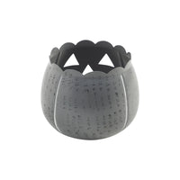 Jack-O-Lantern Candle Holder Antique Grey 6.25x7.5x7.5 **BACKORDERED UNTIL AUGUST 2025**