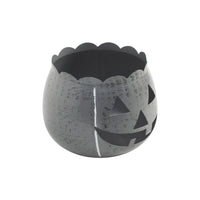 Jack-O-Lantern Candle Holder Antique Grey 6.25x7.5x7.5 **BACKORDERED UNTIL AUGUST 2025**