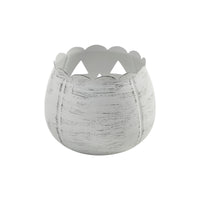 Jack-O-Lantern Candle Holder Antique White 6.25x7.5x7.5 **BACKORDERED UNTIL AUGUST 2025**