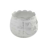 Jack-O-Lantern Candle Holder Antique White 6.25x7.5x7.5 **BACKORDERED UNTIL AUGUST 2025**
