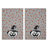 Witchy Pumpkins Striped Tea Towel Set of 2 19x28
