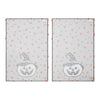 Witchy Pumpkins Striped Tea Towel Set of 2 19x28
