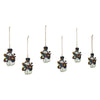 Nature's Snowman Metal Ornament Set of 6 - 4.5 inch