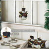 Nature's Snowman Metal Ornament Set of 6 - 4.5 inch