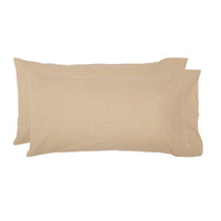 Burlap Vintage King Pillow Case Set 21x40 Bundle (2-Pillow Case Sets)