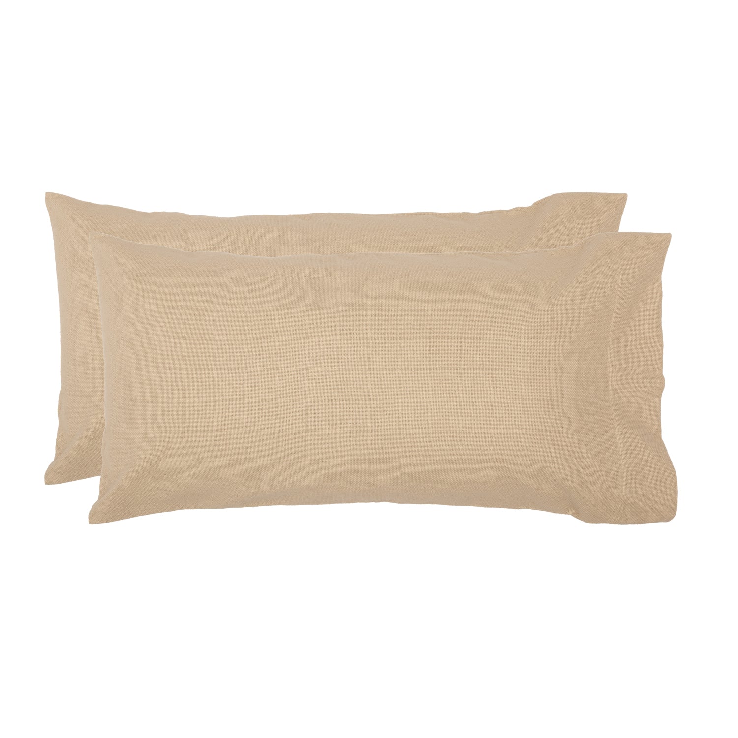 Burlap Vintage King Pillow Case Set 21x40 Bundle (2-Pillow Case Sets)