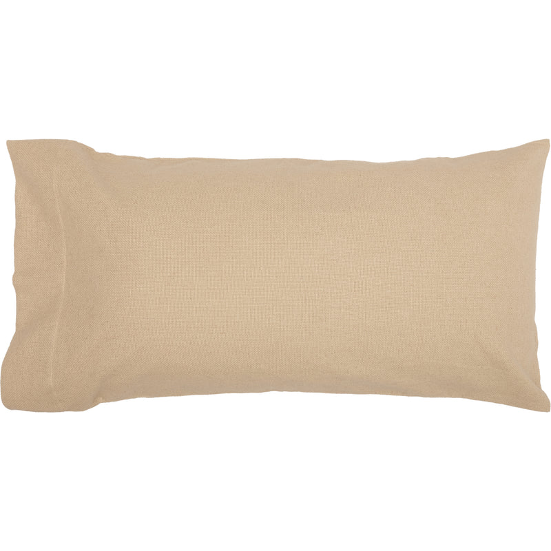 Burlap Vintage King Pillow Case Set 21x40 Bundle (2-Pillow Case Sets)