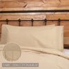 Burlap Vintage King Pillow Case w/ Fringed Ruffle Set 21x40 Bundle (2-Pillow Case Sets)
