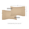 Burlap Vintage Standard Pillow Case Set 21x30 Bundle (2-Pillow Case Sets)
