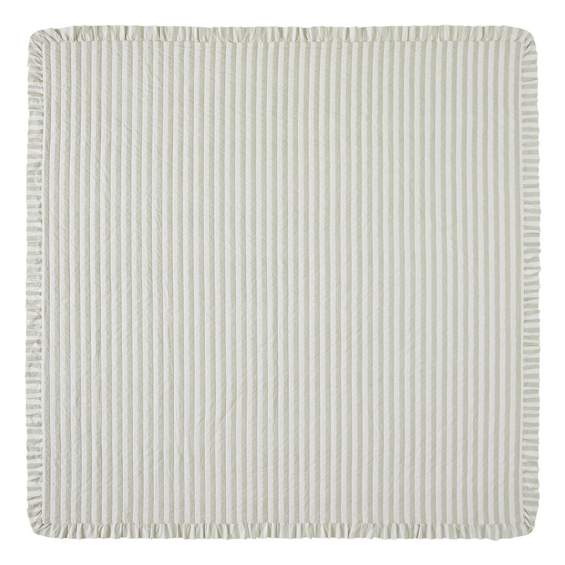 Finders Keepers Ruffled Queen Quilt 94Wx94L 5pc Bundle (Quilt, Euro Shams, Shams)