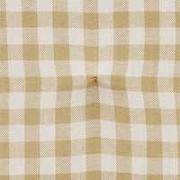 Golden Wheat Gingham Cotton Chair Pad - 15.5x17 Cushioned Seat Cushion - VHC Brands