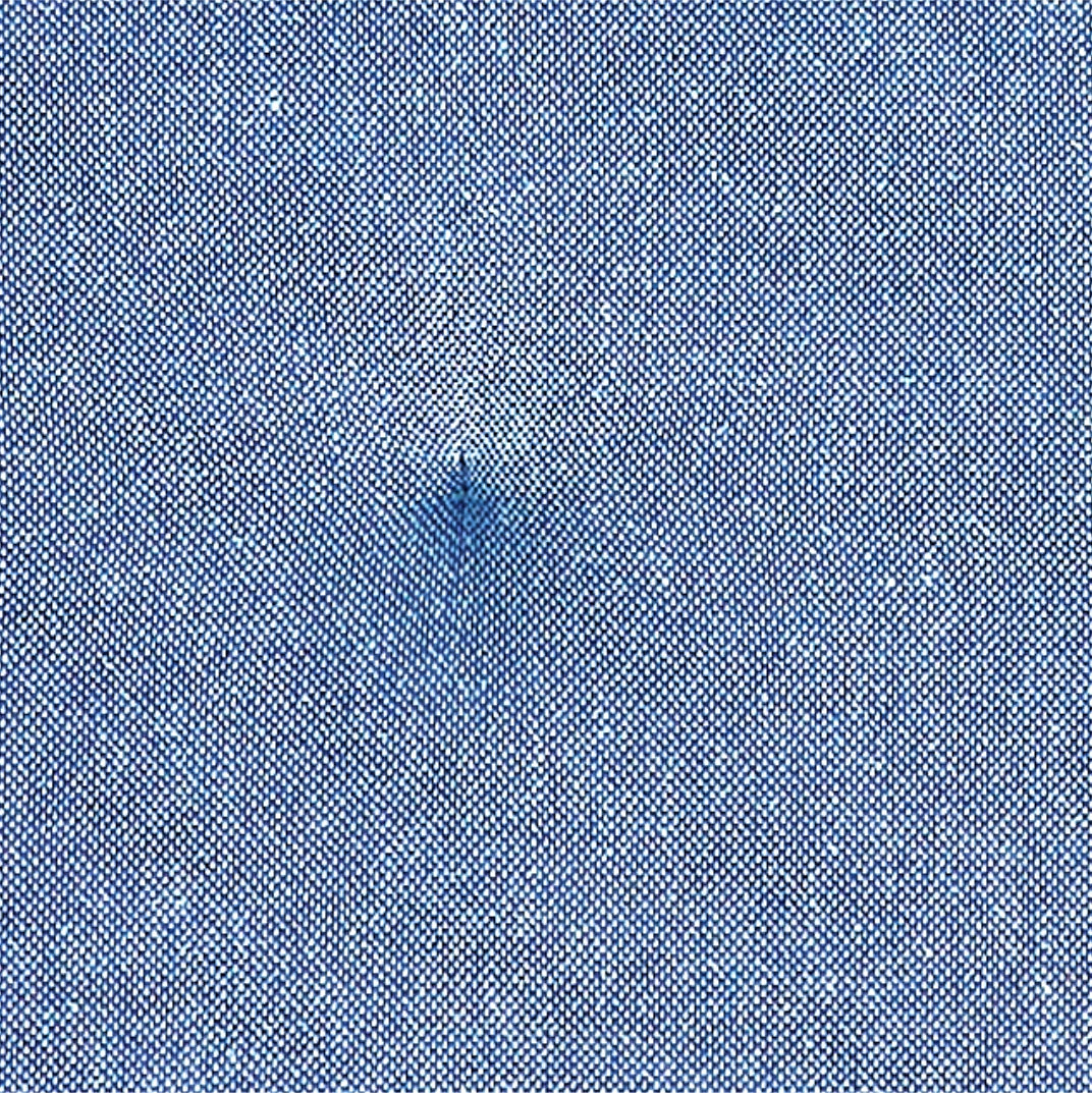 Medium Blue Solid Chambray Weave Cotton Chair Pad - 15.5x17 Cushioned Seat Cushion - VHC Brands