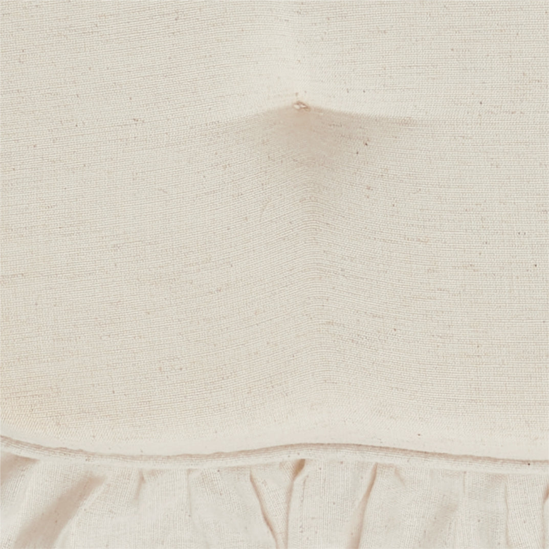 Simple Life Flax Natural Cotton Blend Chair Pad - 15.5x17 Cushioned Seat Cushion - VHC Brands