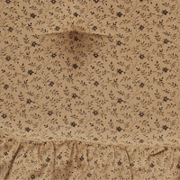 Maisie Tan & Black Ditzy Floral Cotton Chair Pad - 15.5x17 Cushioned Seat Cushion - VHC Brands