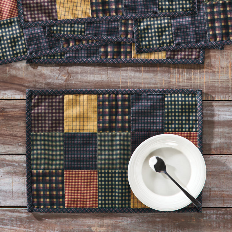 Heritage Farms Quilted Placemat Set of 6 13x19