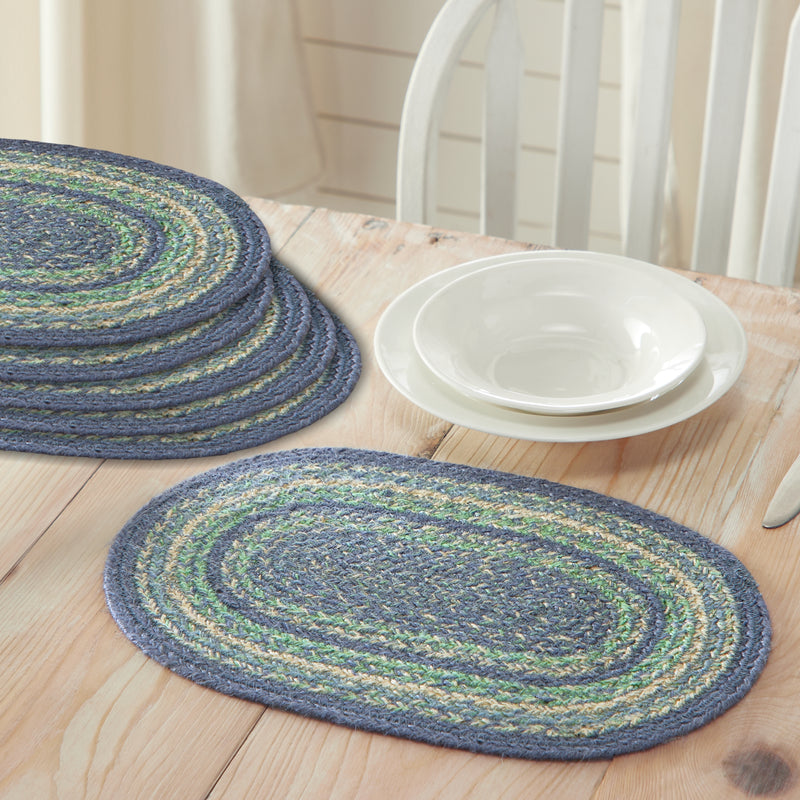 Jolie Jute Oval Placemat Set of 6 10x15