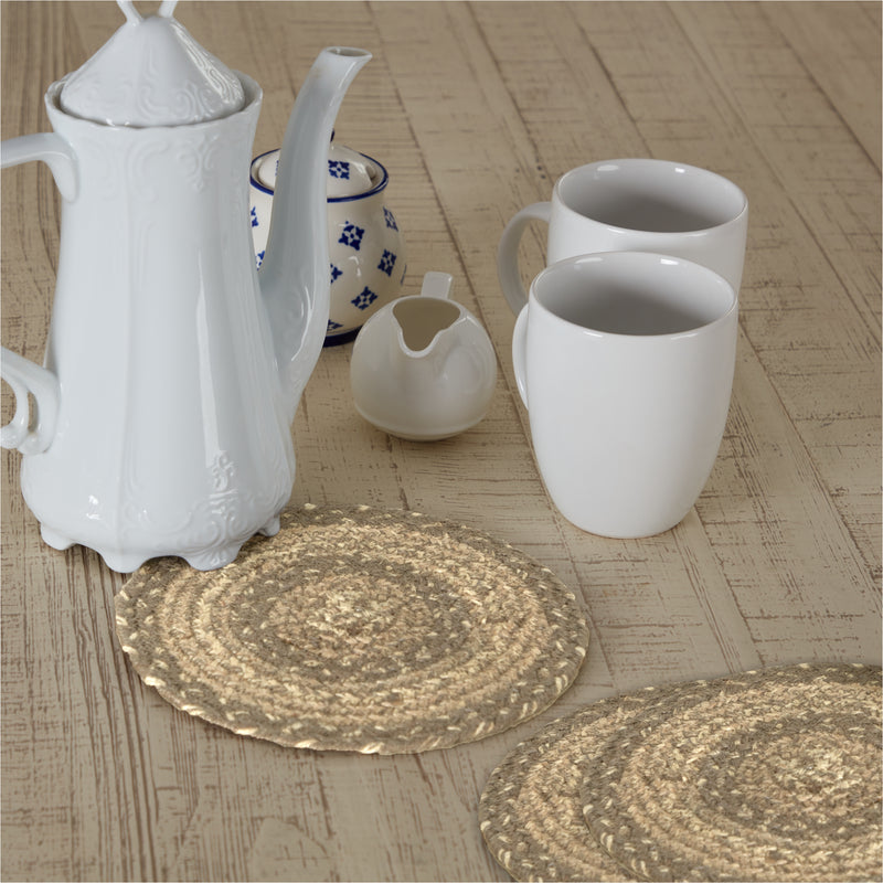 Cobblestone Jute Trivet 8 Set of 3