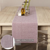 Ashton Burgundy Ribbed Runner 13x90