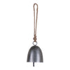 Rustic Hanging Metal Cow Bell in Antique Silver