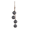 Rustic Hanging Jingle Bells in Antique Silver