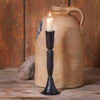 8.5-Inch Farmhouse Cast Iron Taper Candle Holders - Set of 4
