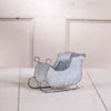 7-Inch Tin Sleigh in Rustic White Wash