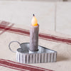 Medium Heart Taper Candle Holders with Handle in White Wash - Set of 6