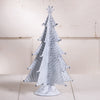 18-Inch Primitive Tin Christmas Tree in Rustic White Wash