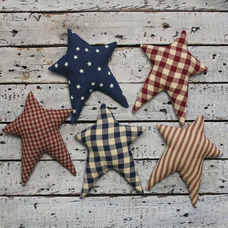 Freedom Fabric Stars Set of 5