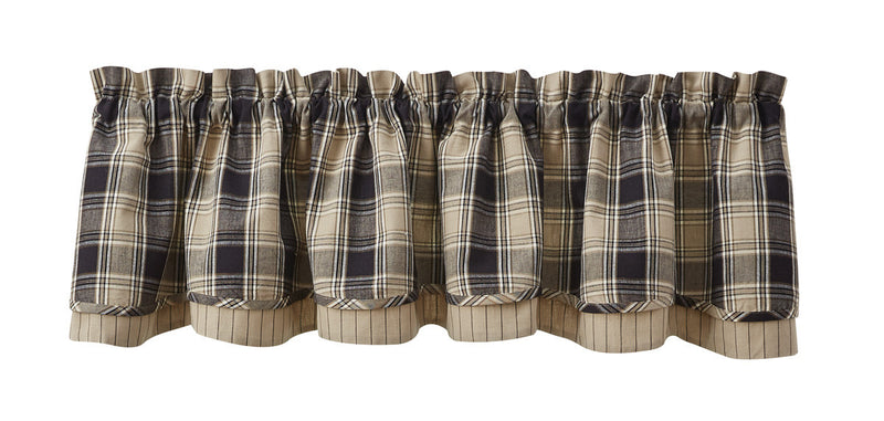 SOAPSTONE LINED LAYERED VALANCE 72X16