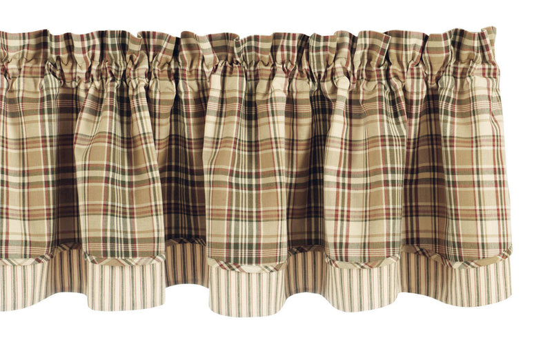 THYME LINED LAYERED VALANCE 72X16