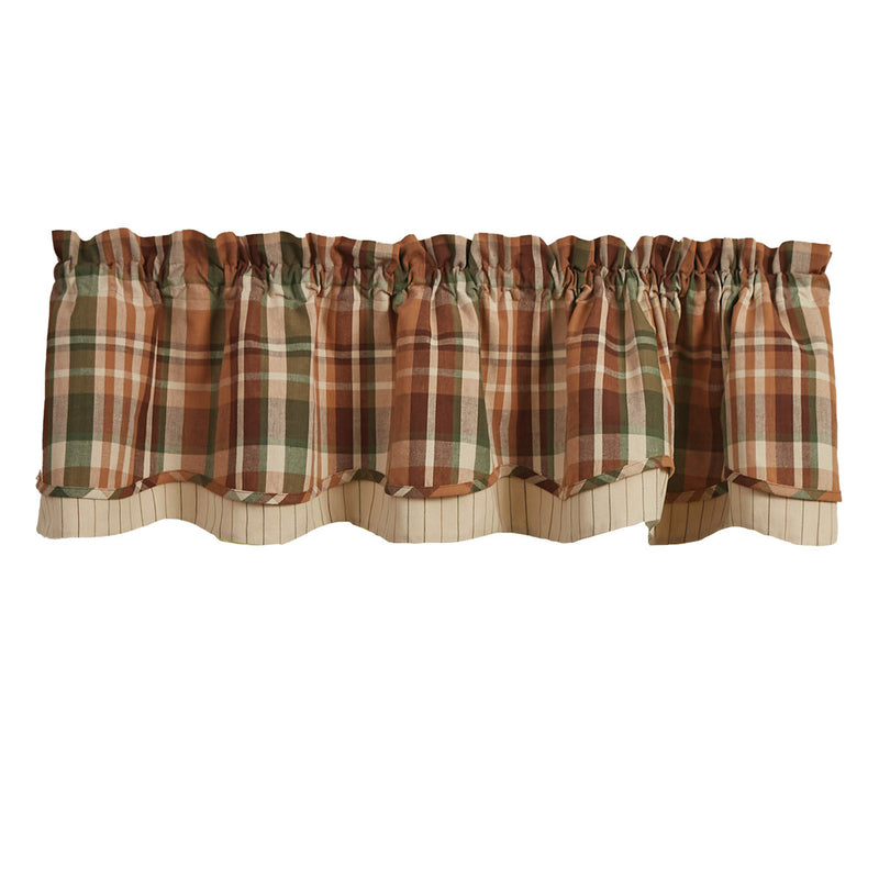 WOODBOURNE LINED LAYERED VALANCE 72X16