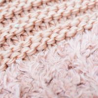 Plush Knit Throw ~ Silver Pink