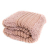 Plush Knit Throw ~ Silver Pink