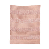 Plush Knit Throw ~ Silver Pink