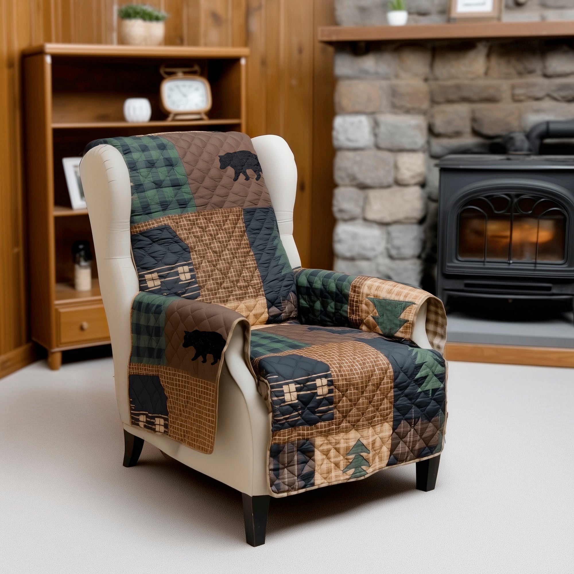 Brown Bear Cabin Chair & Sofa Covers