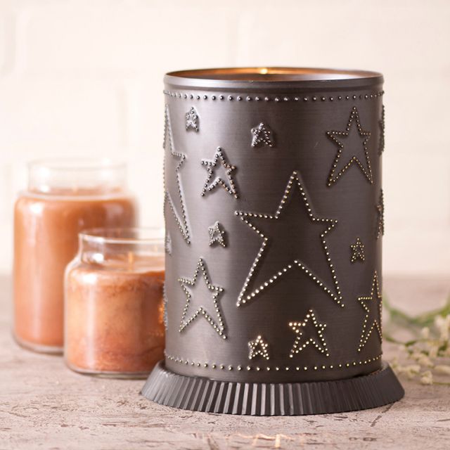 Candle Warmer with Country Star in Kettle Black