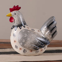 Hand Painted Iron Hen