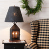 Harbor Lamp in Textured Black with Metal Empire Shade