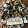 Black & Tan Farmhouse Mesh Wreath