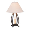 Lizzie Ross Lamp in Smokey Black with Linen Tapered Shade **BACKORDERED UNTIL SEPTEMBER 2025**