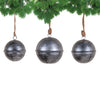 Rustic Hanging Jingle Bell Set in Antique Silver